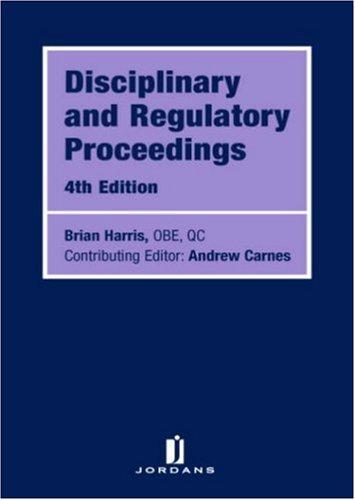 Cover of Disciplinary and Regulatory Proceedings