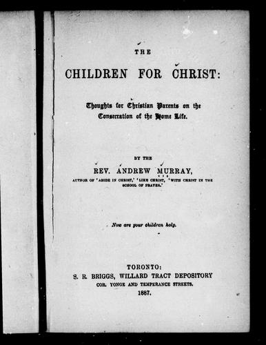 Cover of The children for Christ