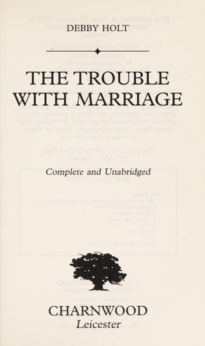 Cover of The trouble with marriage
