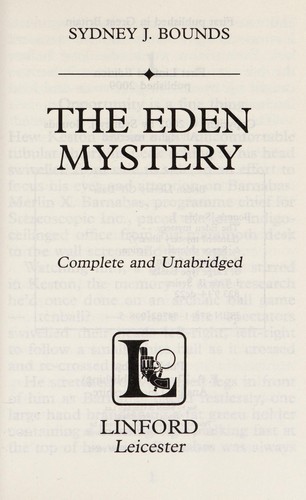 Cover of The Eden mystery