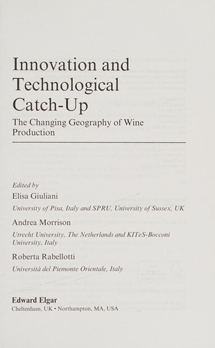 Cover of Innovation and technological catch up