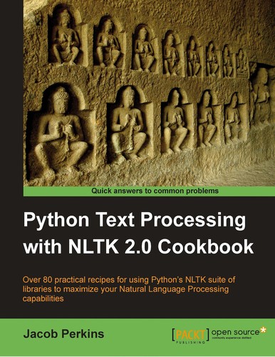 Cover of Python text processing with NLTK 2.0 cookbook