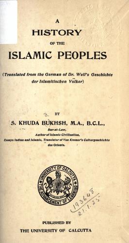 Cover of A History of the Islamic People