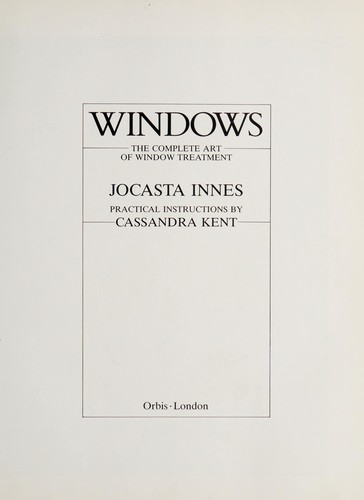 Cover of Windows the Complete Art of Window Treatment