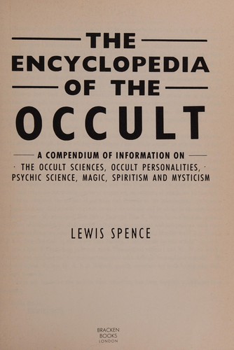 Cover of The Encyclopedia of the Occult