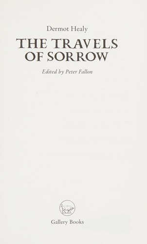 Cover of The travels of sorrow