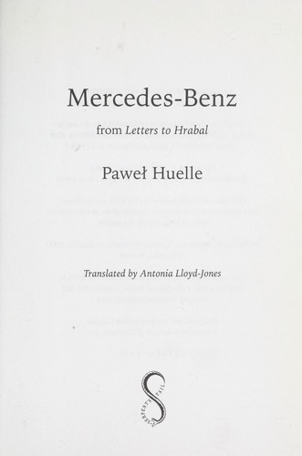 Cover of MERCEDES-BENZ: FROM LETTERS TO HRABAL; TRANS. BY ANTONIA LLOYD-JONES