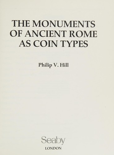 Cover of Monuments of Ancient Rome As Coin Types
