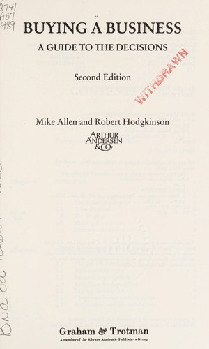Cover of Buying a business