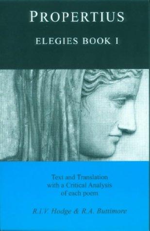 Cover of Elegies, book I