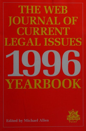 Cover of The Web Journal of Current Legal Issues Yearbook