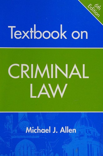 Cover of Textbook on Criminal Law