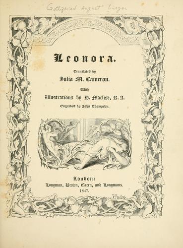 Cover of Leonora