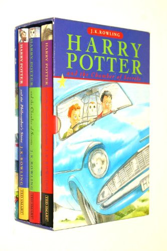 Cover of The Harry Potter trilogy: Philosophers Stone; Chamber of Secrets; Prisoner of Azkaban