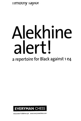 Cover of Alekhine alert!