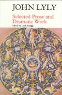 Cover of Selected prose and dramatic work
