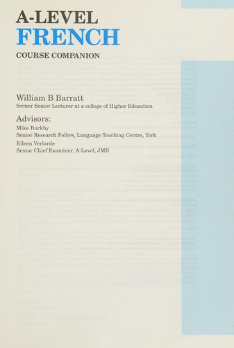 Cover of A-level French ('A' Level Study Guides)