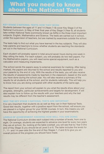 Cover of Practise and prepare for Key Stage 3 national tests