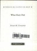 Cover of What Katy Did