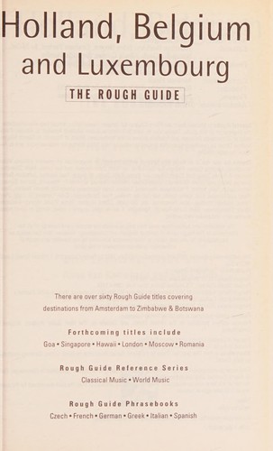 Cover of Holland, Belgium and Luxembourg