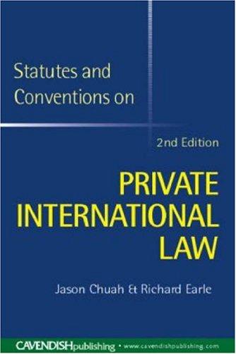 Cover of Statutes & Conventions on Private International Law