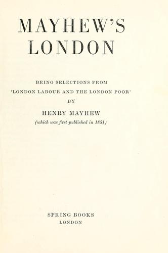 Cover of Mayhew's London