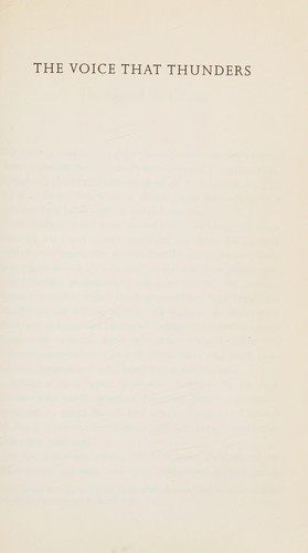 Cover of The voice that thunders