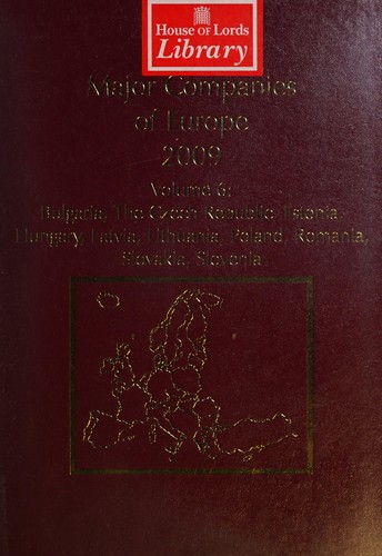 Cover of Major companies of Europe 2009