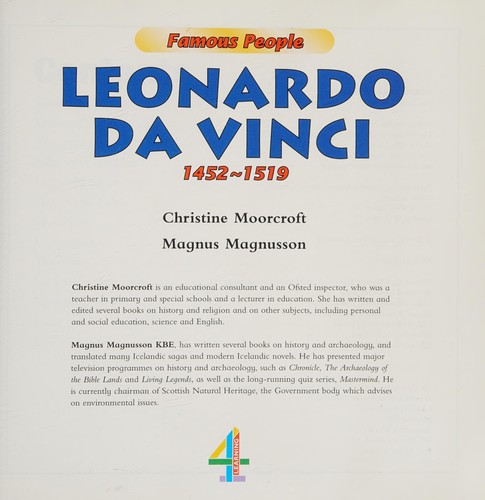 Cover of Leonardo da Vinci 1452-1519