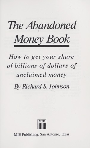 Cover of The abandoned money book