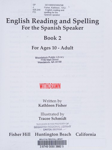 Cover of English Reading and Spelling for the Spanish Speaker