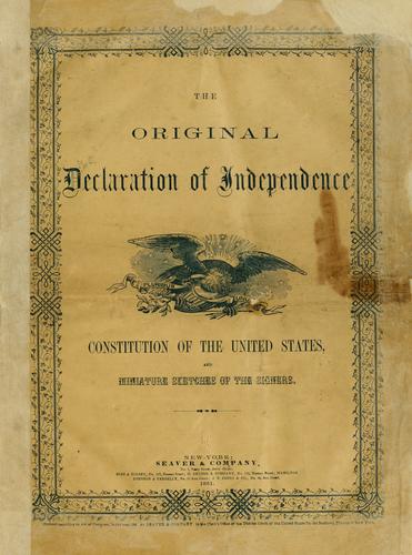 Cover of Declaration of Independence