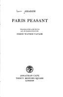 Cover of Paysan de Paris