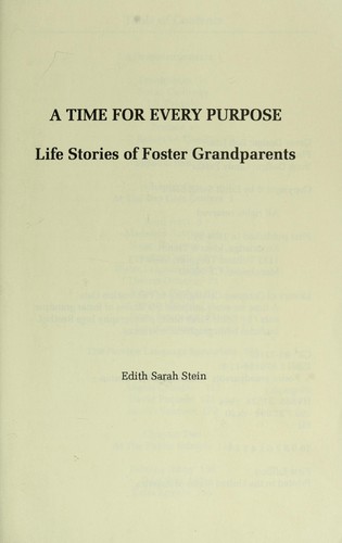 Cover of A time for every purpose