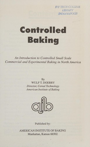 Cover of Controlled Baking