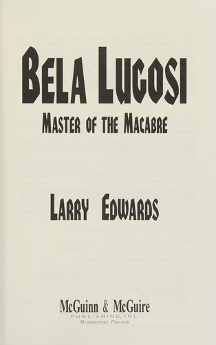 Cover of Bela Lugosi