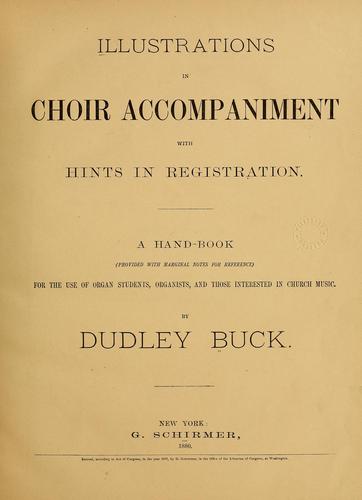 Cover of Illustrations in choir accompaniment