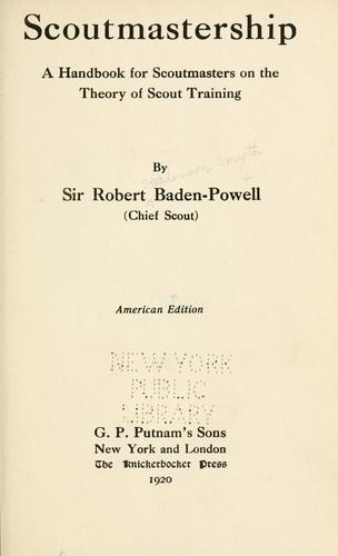 Cover of Scoutmastership