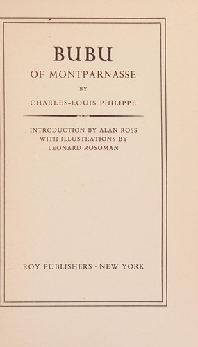 Cover of Bubu of Montparnasse