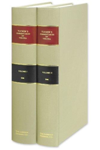 Cover of Commentaries on the laws of Virginia