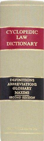 Cover of The cyclopedic law dictionary