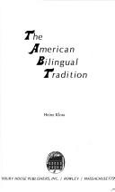Cover of The American bilingual tradition