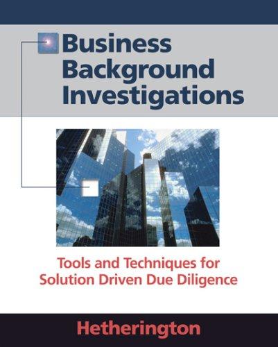 Cover of Business Background Investigations