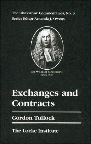 Cover of Exchanges and Contracts, Blackstone Commentaries, No. 3 (The Blackstone commentaries)