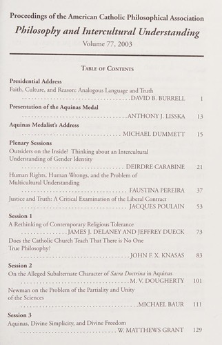 Cover of Philosophy and intercultural understanding