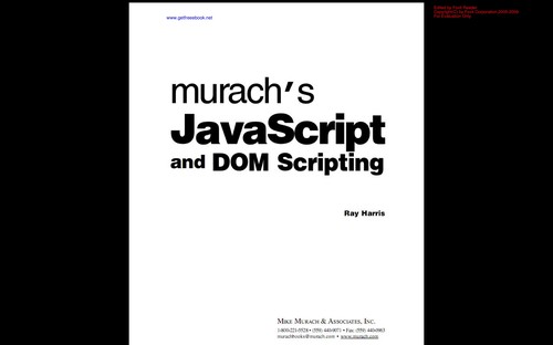 Cover of Murach's JavaScript and DOM scripting