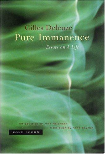 Cover of Pure Immanence: Essays on a Life