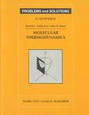Cover of Problems and Solutions to Accompany Molecular Thermodynamics