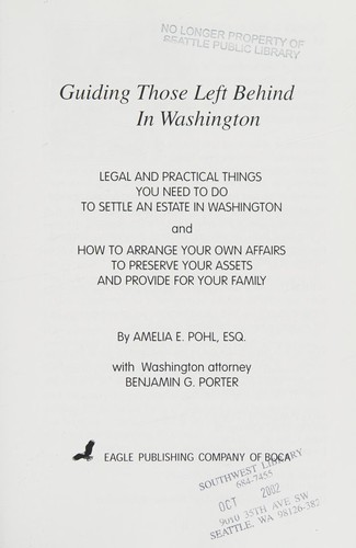 Cover of Guiding those left behind in Washington