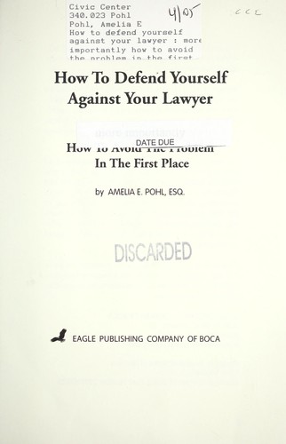 Cover of How to Defend Yourself Against Your Lawyer
